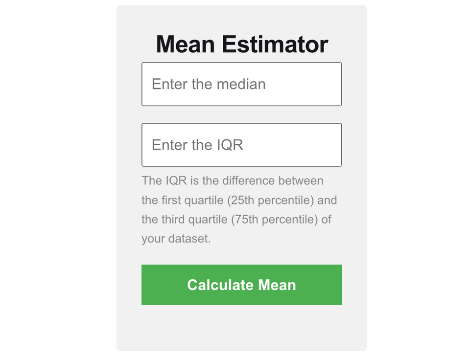 Mean Estimator Calculator in Meta-analysis